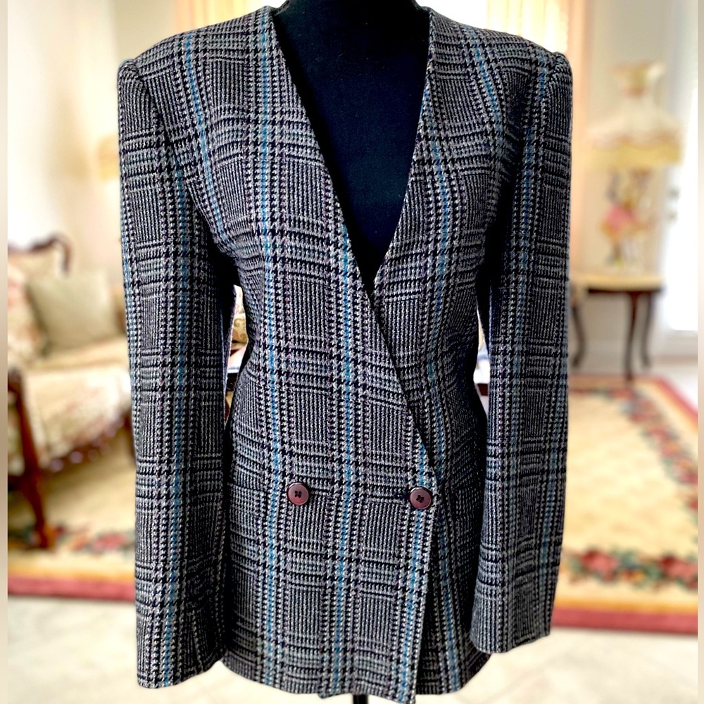 Vintage Plaid Blazer